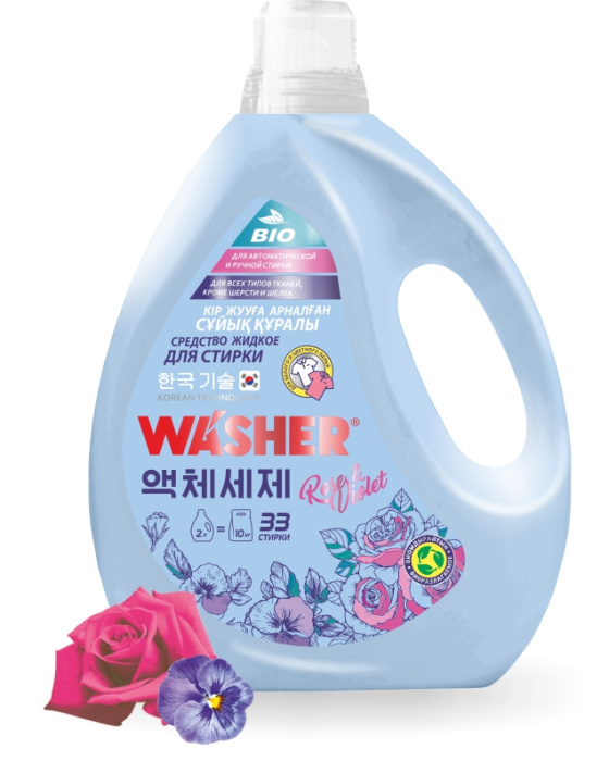 Средство жидкое для стирки «Rose & Violet», «Washer-W» 2000мл