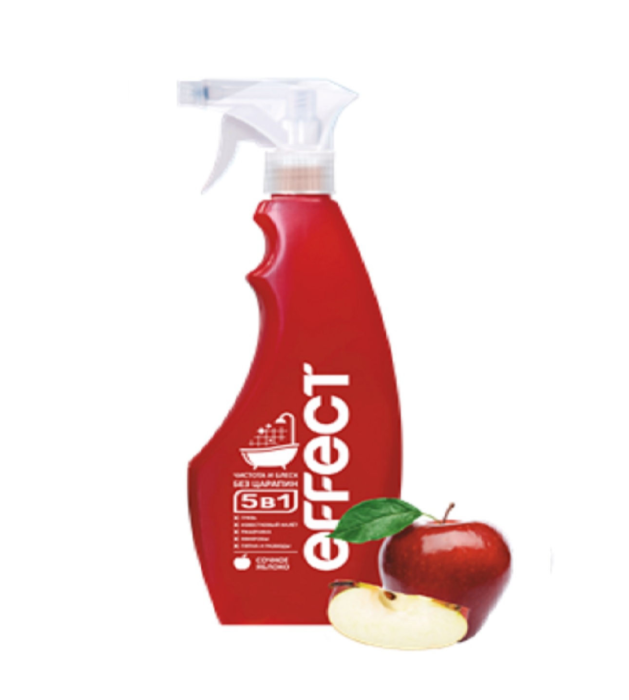 Спрей для очистки акриловых ванн, душевых кабин, джакузи "Сочное яблоко" 500мл