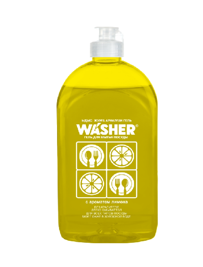 Гель для мытья посуды с ароматом лимона, Washer-D 500 мл
