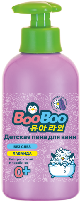 Детская пена для ванны с ароматом лаванды, BooBoo, 500мл