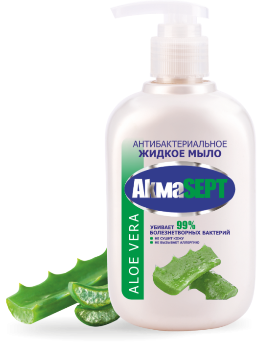 Жидкое мыло Akmasept "Aloe Vera" антибактериальное 270 мл