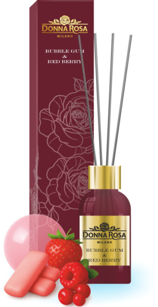  Аромадиффузор "Bubble Gum & Red Berry", "Donna Rosa", 65мл.
