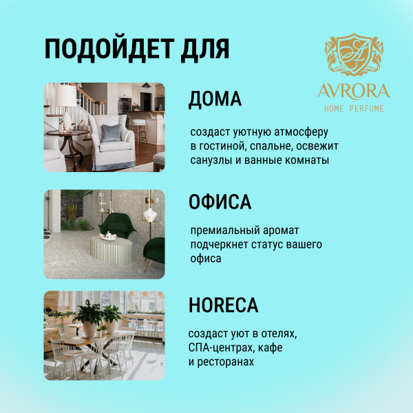 "Avrora Home Perfume"  Аромадиффузор  «Lazurit», 100мл.