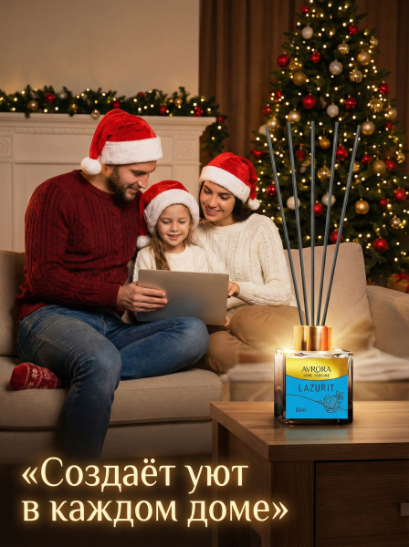 "Avrora Home Perfume"  Аромадиффузор  «Lazurit», 50мл.