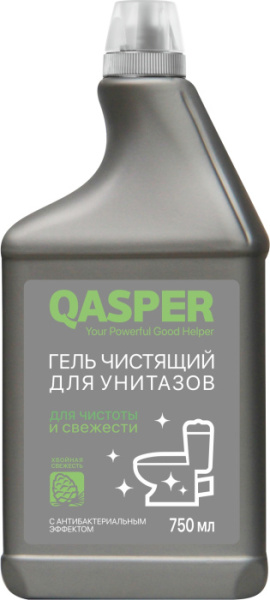 Гель чистящий  для унитазов "Хвойная свежесть", "Qasper", 750 мл.