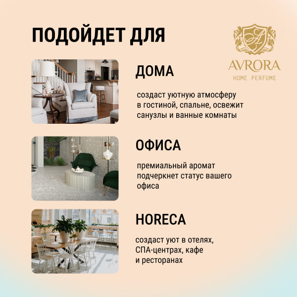 "Avrora Home Perfume"  Аромадиффузор  «Mandarin», 50мл.