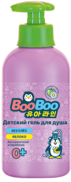 Детский гель для душа с ароматом яблока, BooBoo, 500мл